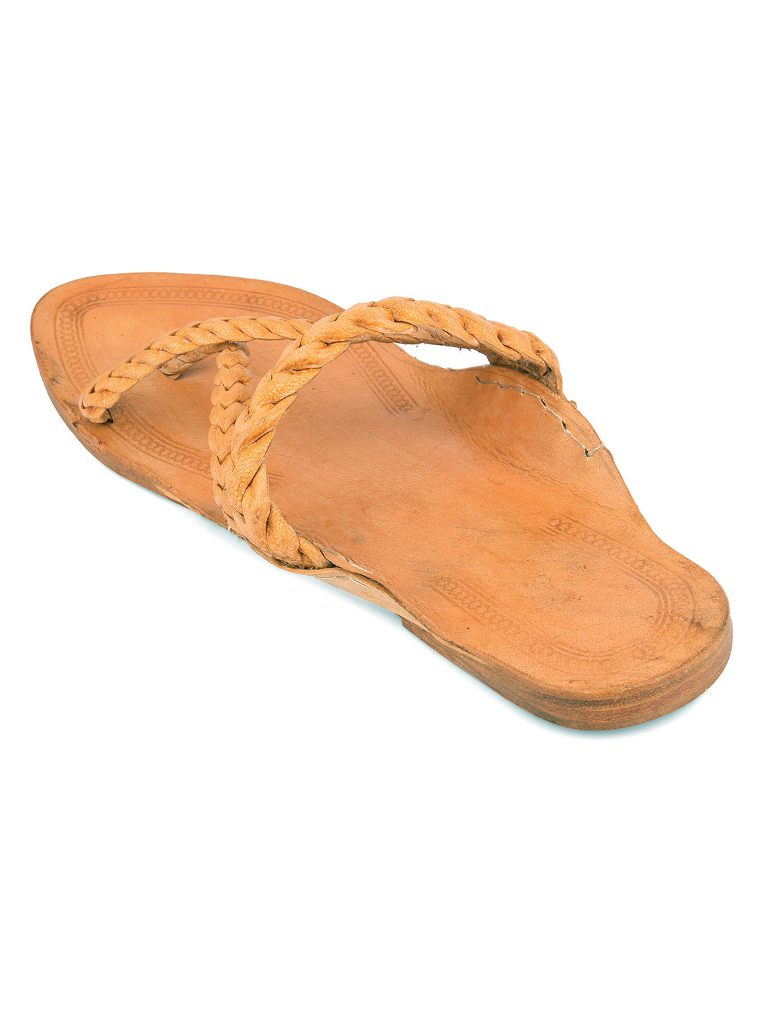 DESI COLOUR Mens Tan Ethnic Footwear/Punjabi Jutti