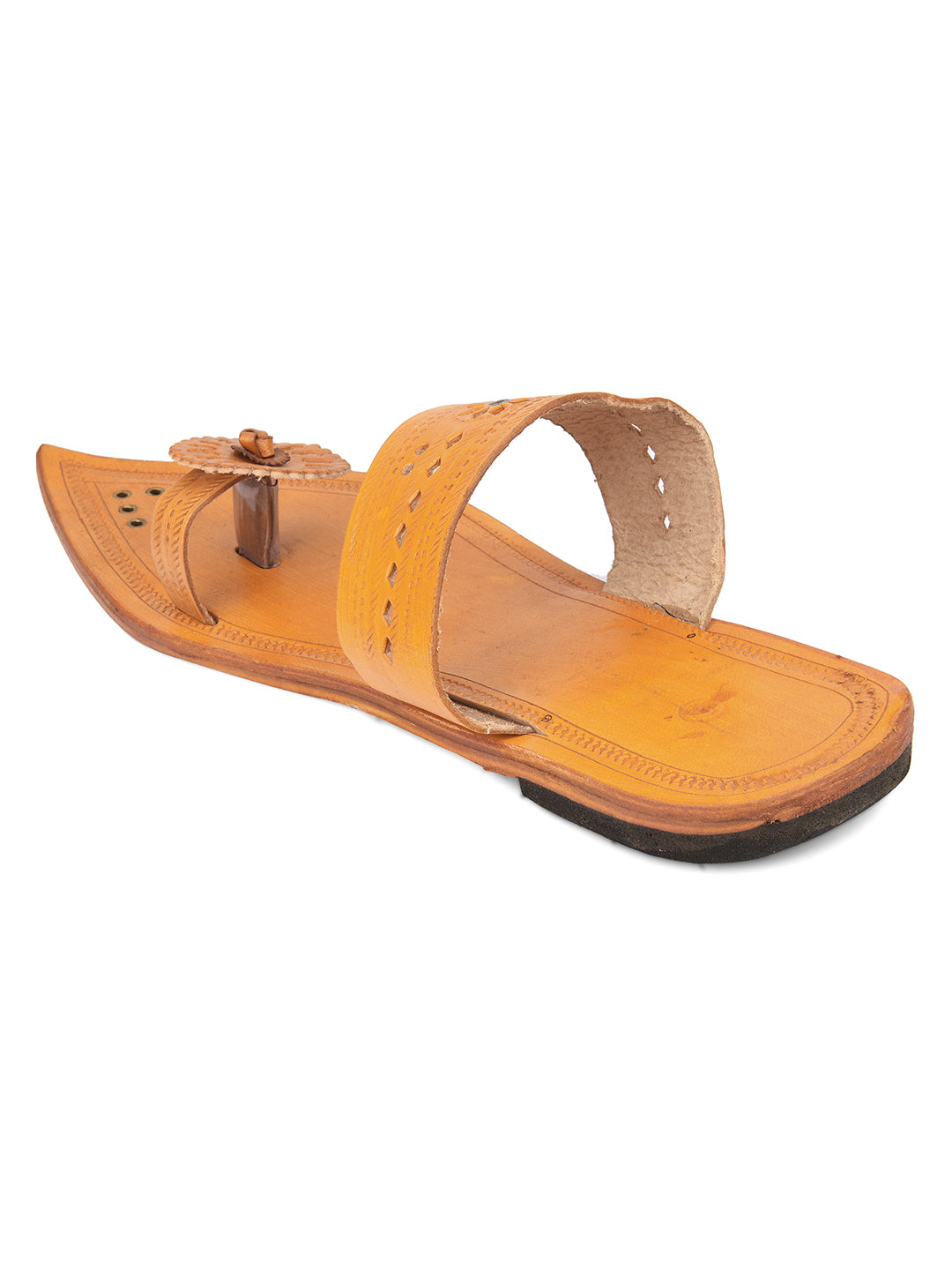 DESI COLOUR Mens Tan Ethnic Footwear/Punjabi Jutti