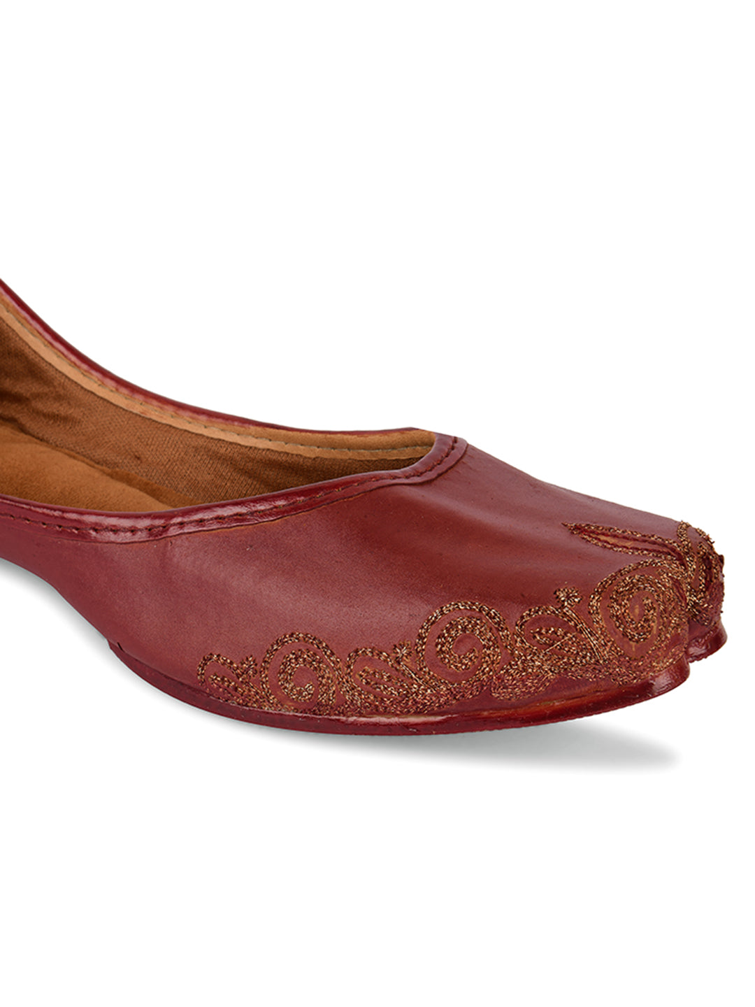 DESI COLOUR Women Brown Ethnic Punjabi Jutti