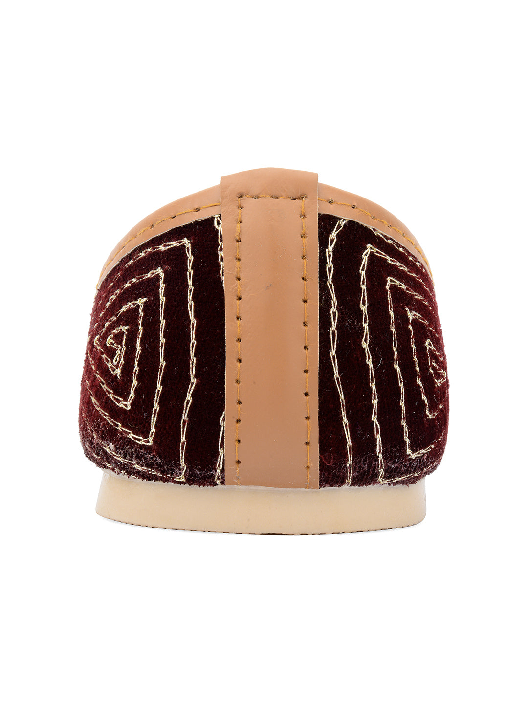 DESI COLOUR Women Maroon Ethnic Punjabi Jutti