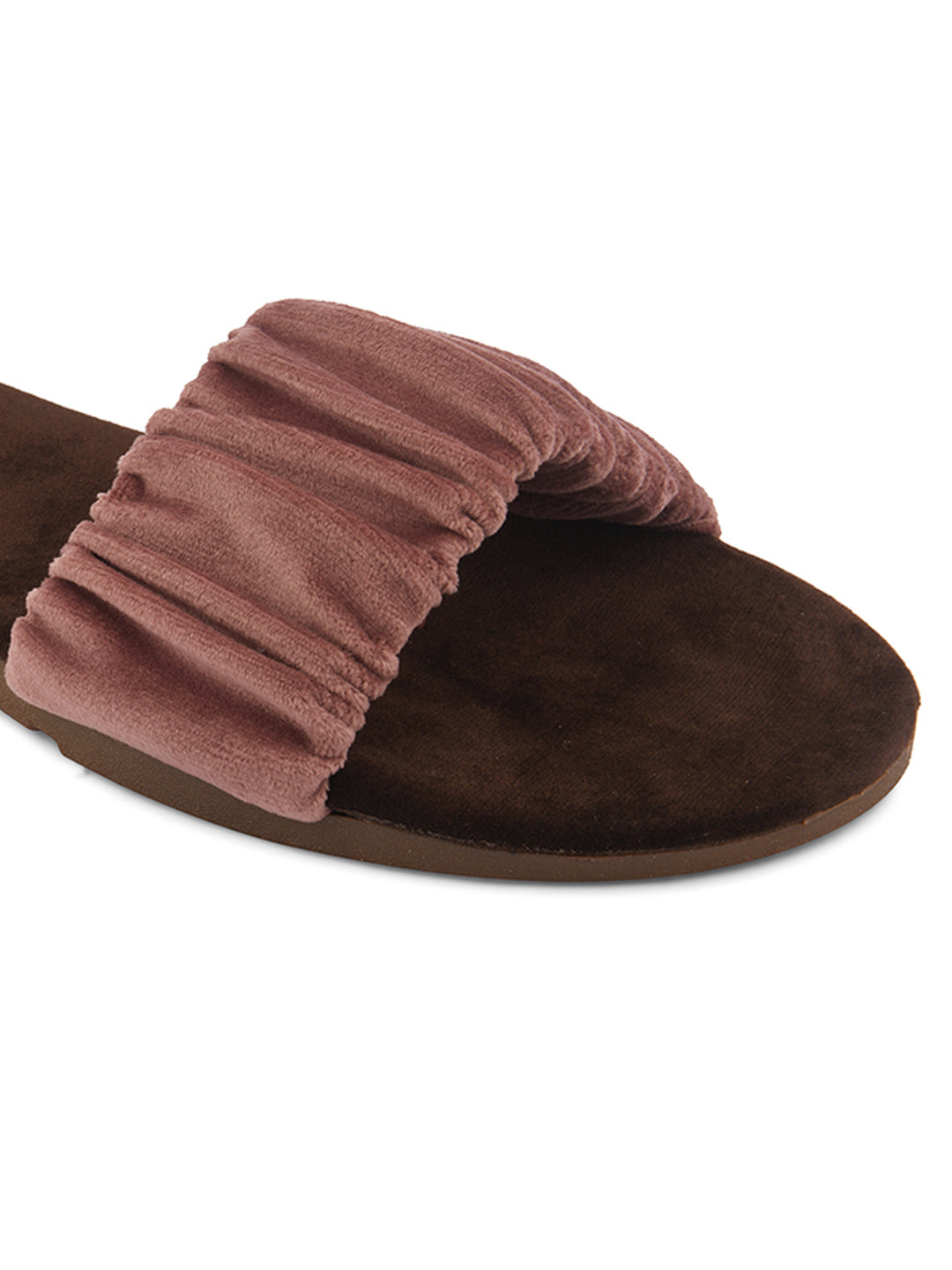DESI COLOUR Women Peach-Coloured Open Toe Flats