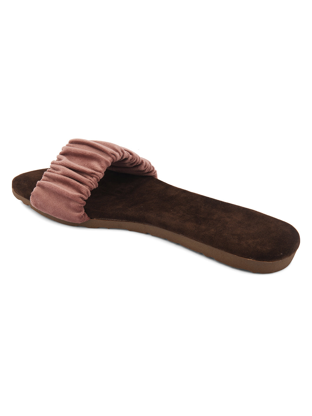 DESI COLOUR Women Peach-Coloured Open Toe Flats