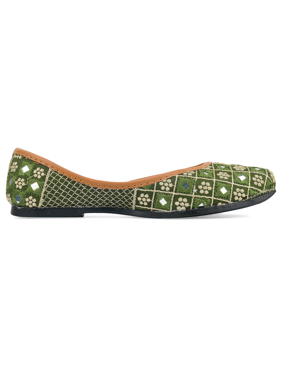 DESI COLOUR Women Multicoloured Ethnic Mojaris