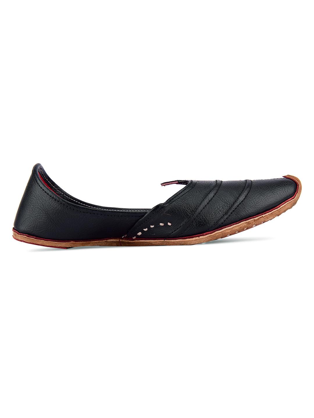 DESI COLOUR Men Black Mojaris