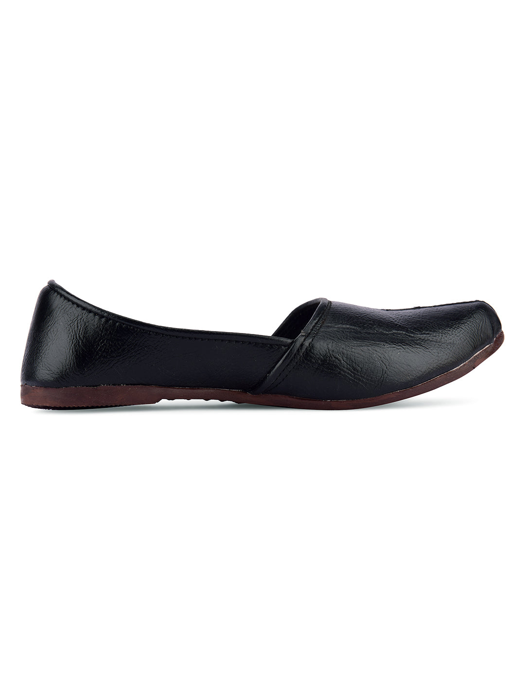 DESI COLOUR Men Black Mojaris