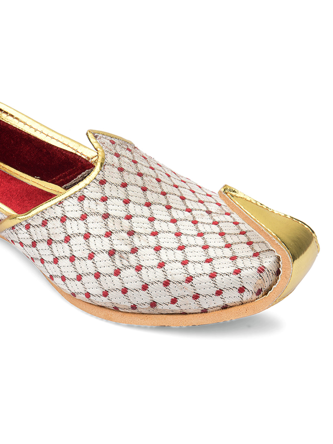 DESI COLOUR Mens Silver Ethnic Footwear/Punjabi Jutti