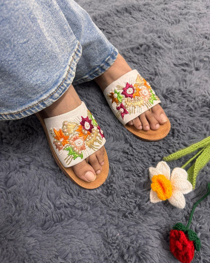 Jute Pastel & Orange Thread Slider
