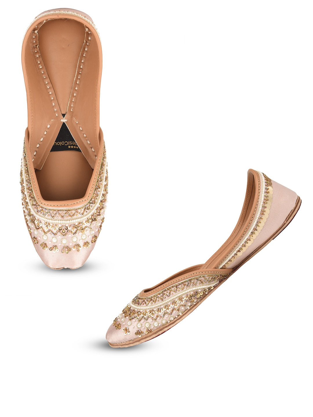 Dusty Pink Dabka Work & Premium Mojari for Women (Copy)