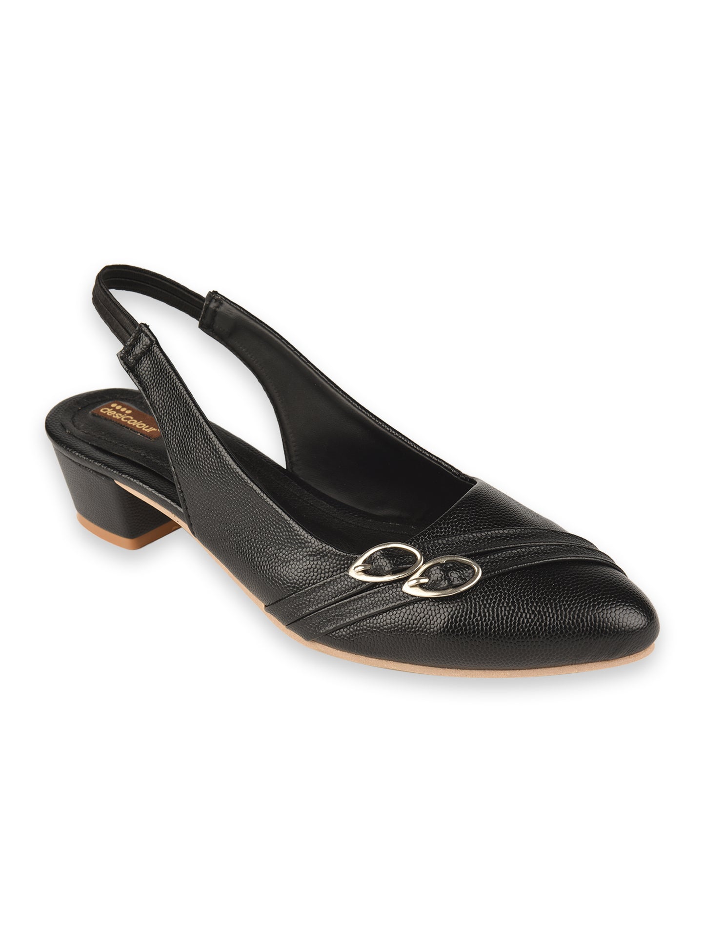 Black Block Heel Back strap for Women