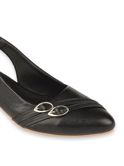Black Block Heel Back strap for Women