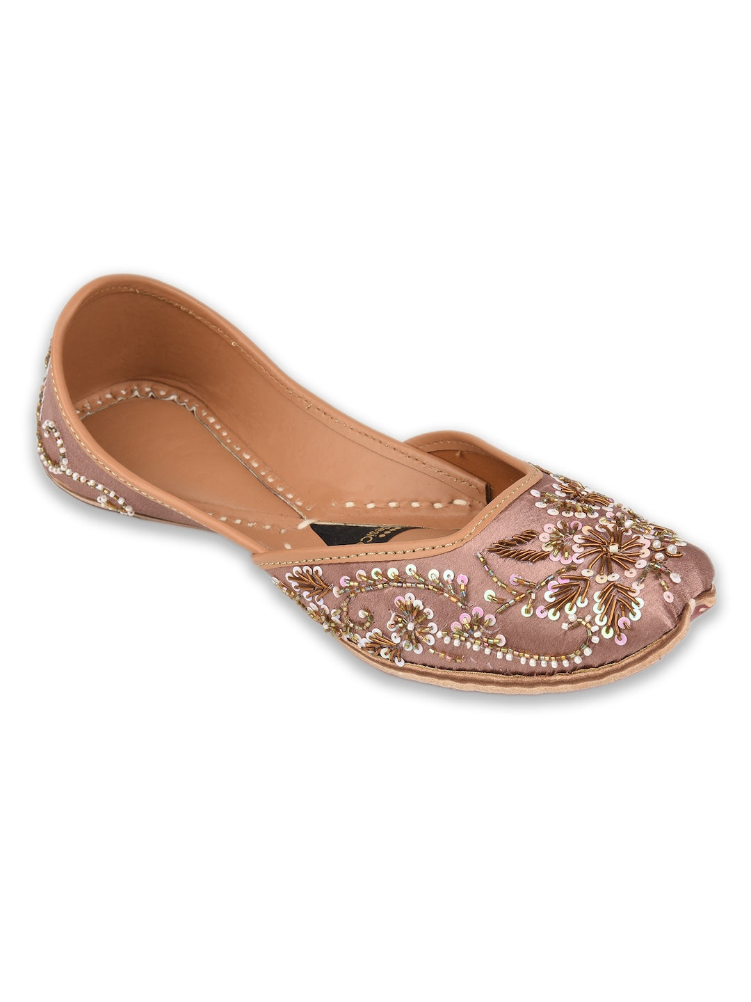 Dusty Pink Shade Dabka Work & Premium Mojari for Women