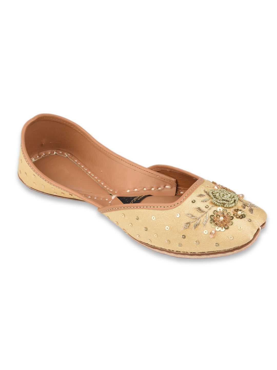 Gold Dabka Work Premium Mojari for Women