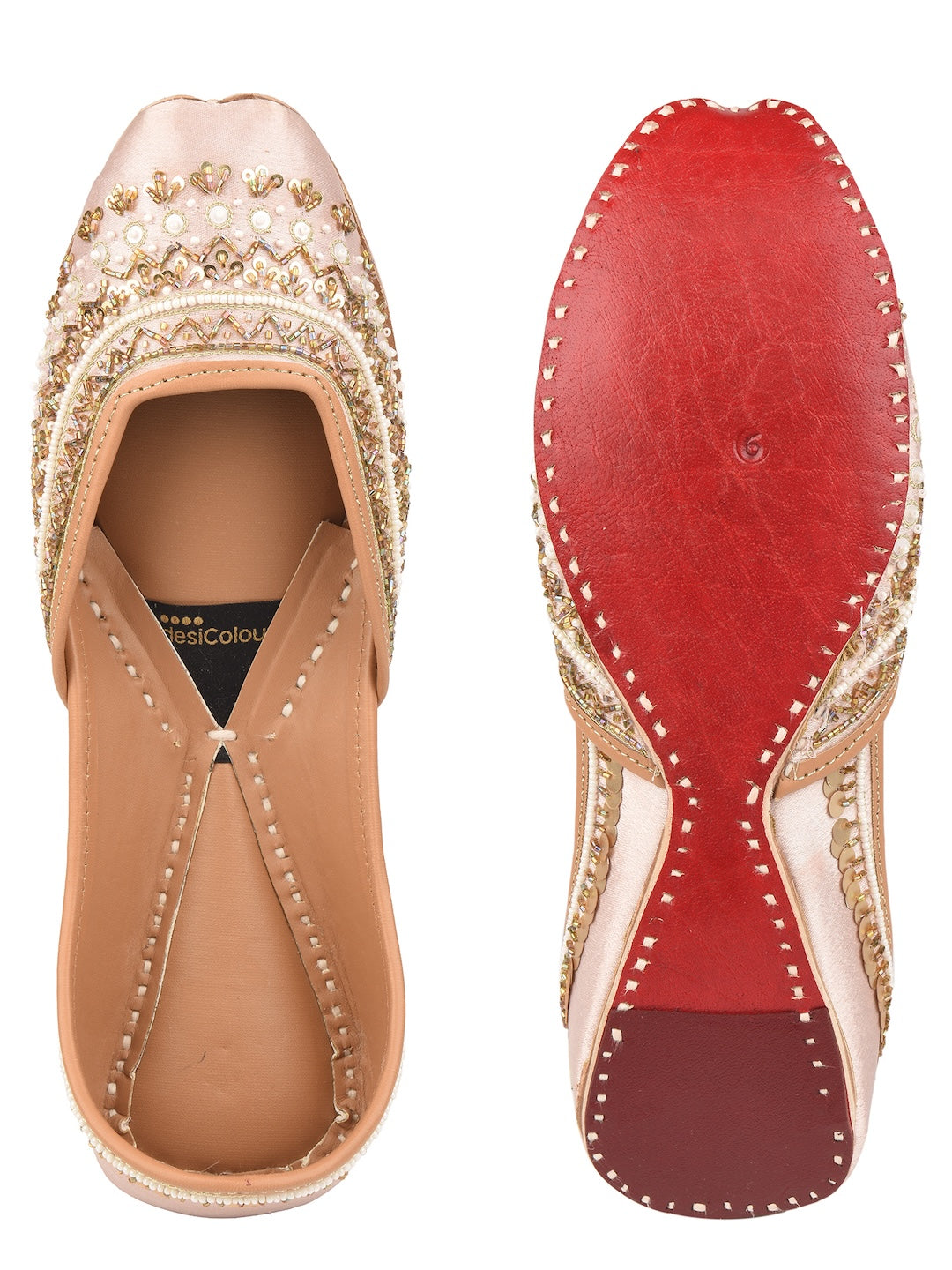 Dusty Pink Dabka Work & Premium Mojari for Women (Copy)