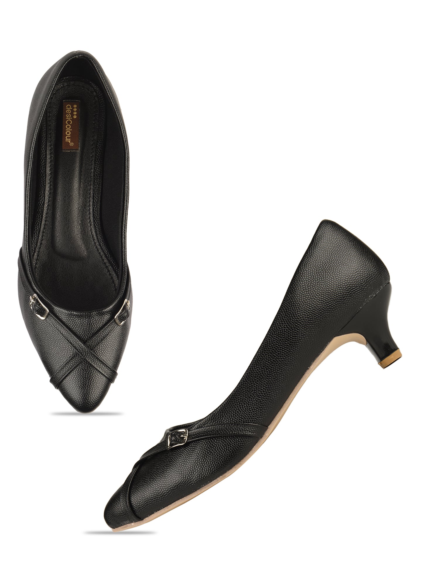 Black Kitten Heels Belly for women's