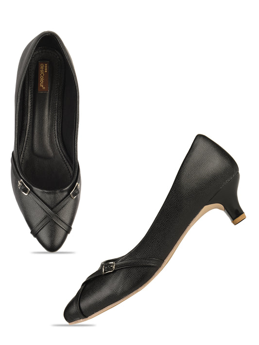 Black Kitten Heels Belly for women's