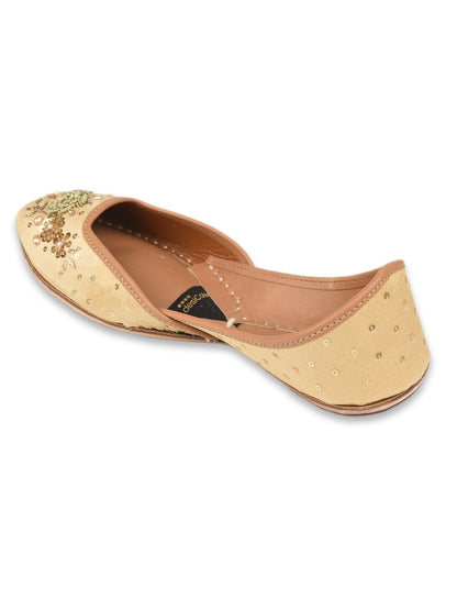 Gold Dabka Work Premium Mojari for Women