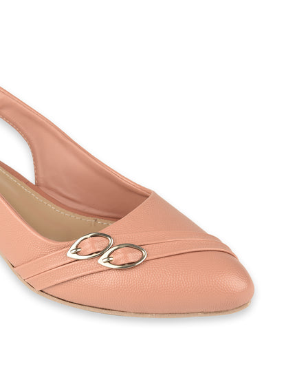 Peach Block Heel Back strap for Women
