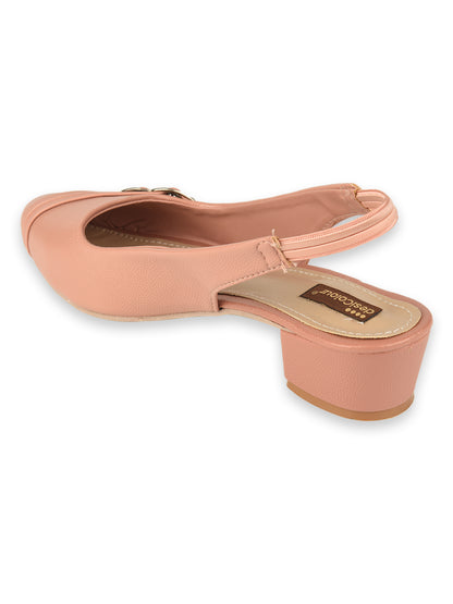 Peach Block Heel Back strap for Women