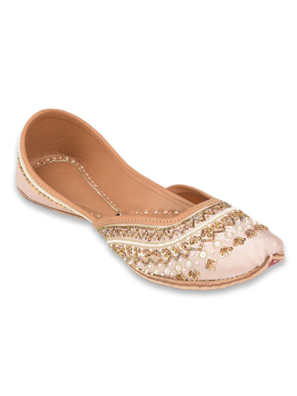 Dusty Pink Dabka Work & Premium Mojari for Women (Copy)