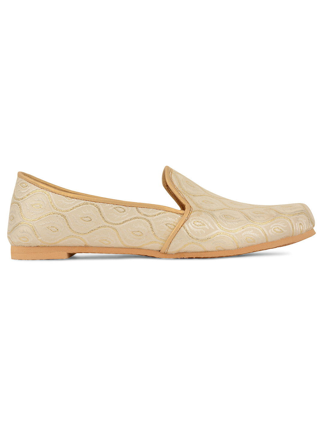 DESI COLOUR Mens White Ethnic Footwear/Punjabi Jutti