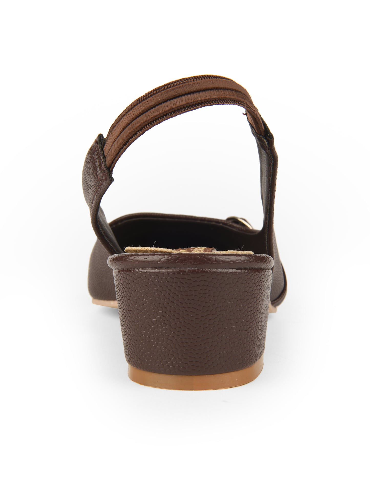 Brown Block Heel Back strap for Women