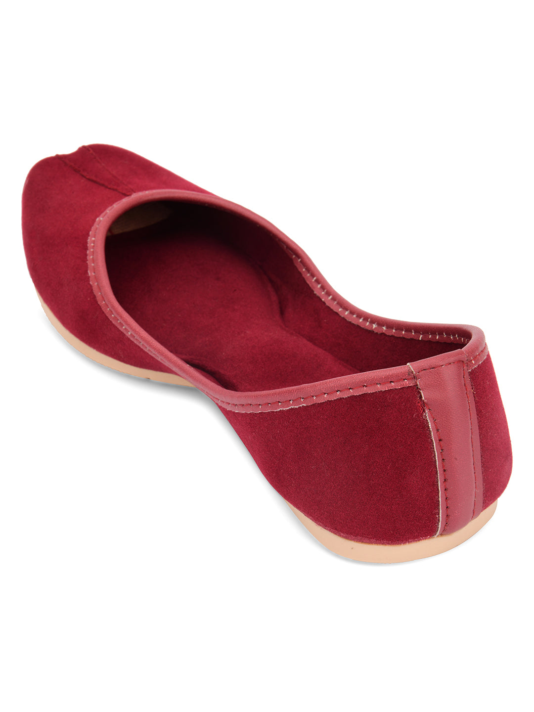 DESI COLOUR Women Maroon Ethnic Punjabi Jutti