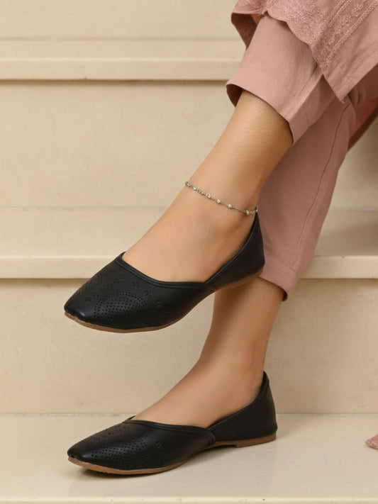 Women Black Ethnic Punjabi Jutti