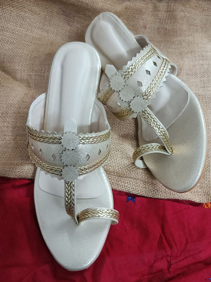 Kohlapuri Gold Heels for Women