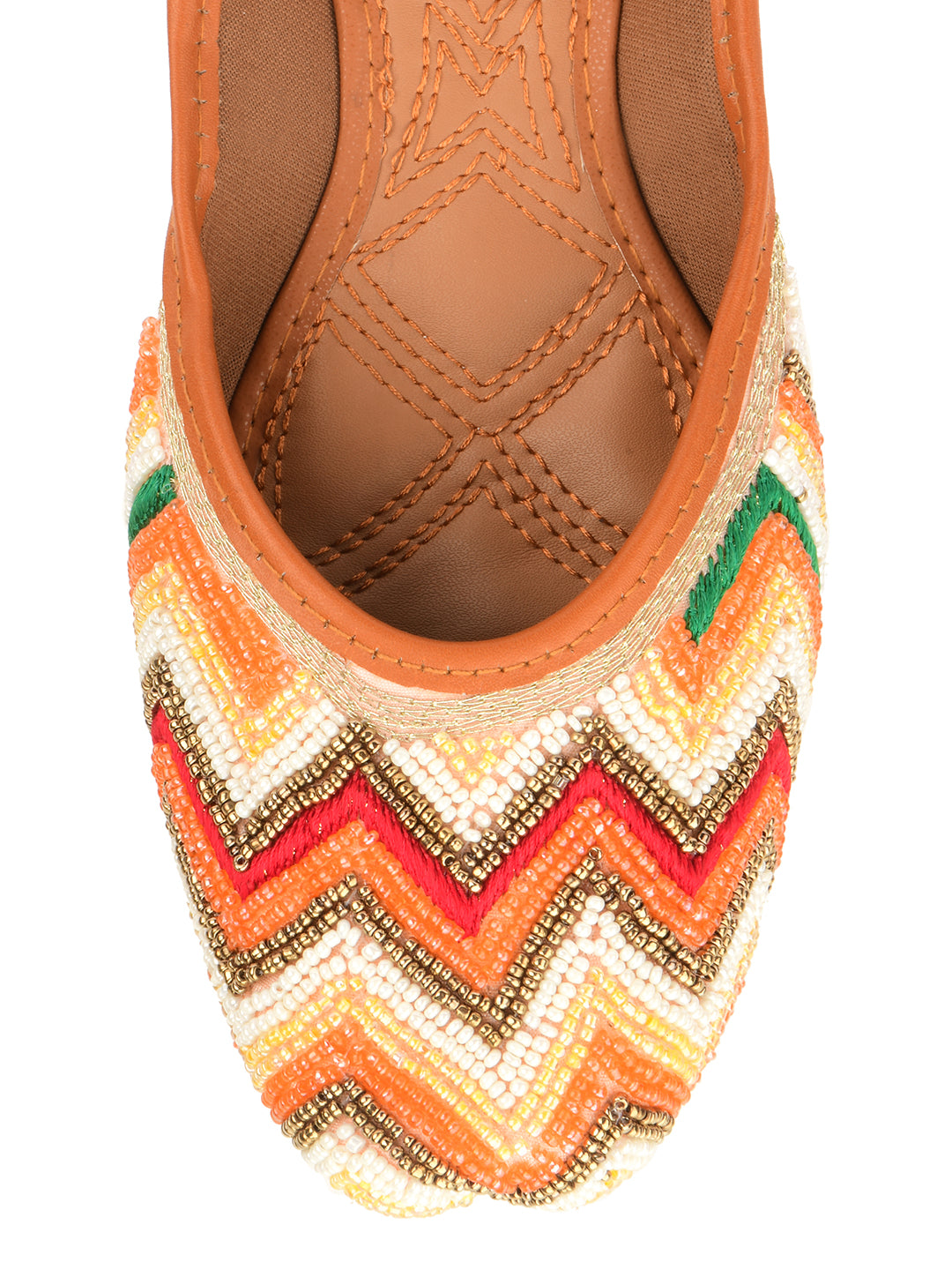 DESI COLOUR Women Multicolour Ethnic Punjabi Jutti