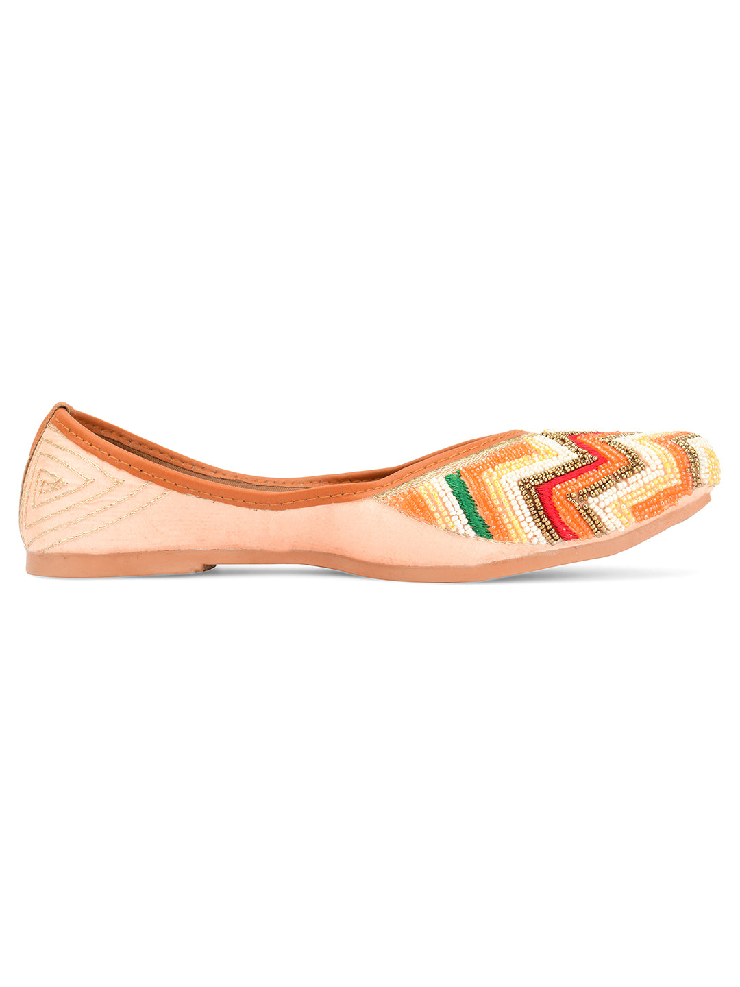 DESI COLOUR Women Multicolour Ethnic Punjabi Jutti