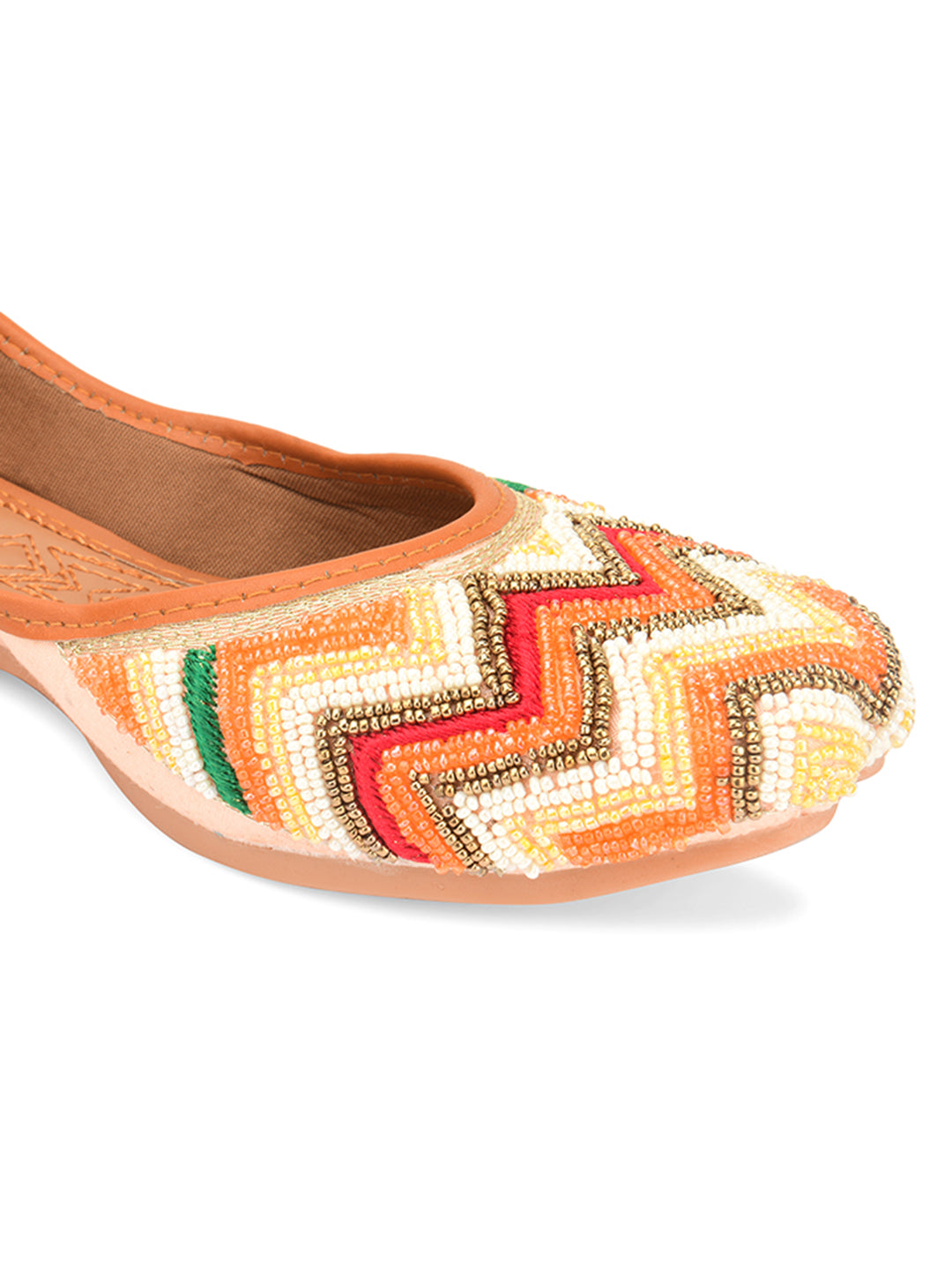 DESI COLOUR Women Multicolour Ethnic Punjabi Jutti