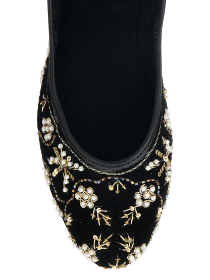 DESI COLOUR Women Black Ethnic Punjabi Jutti