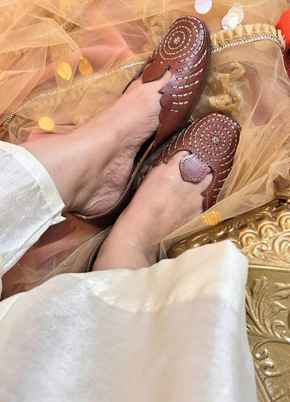Women Brown Ethnic Punjabi Jutti