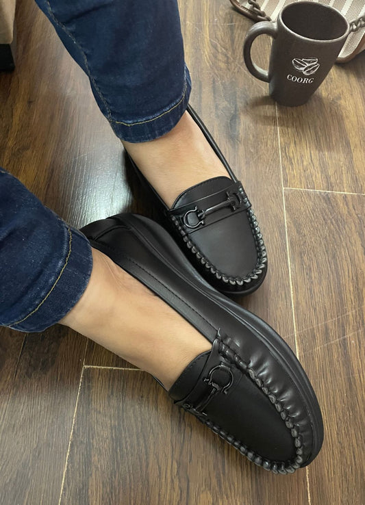 Women Black Loafers