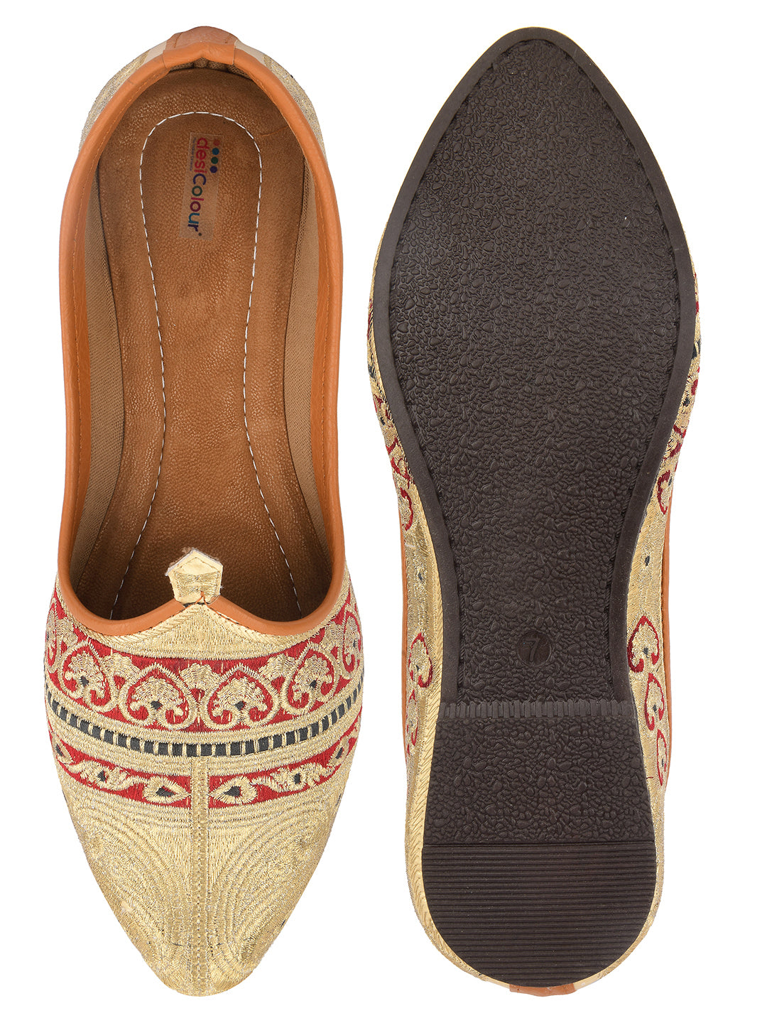 DESI COLOUR Mens Multi Ethnic Footwear/Punjabi Jutti