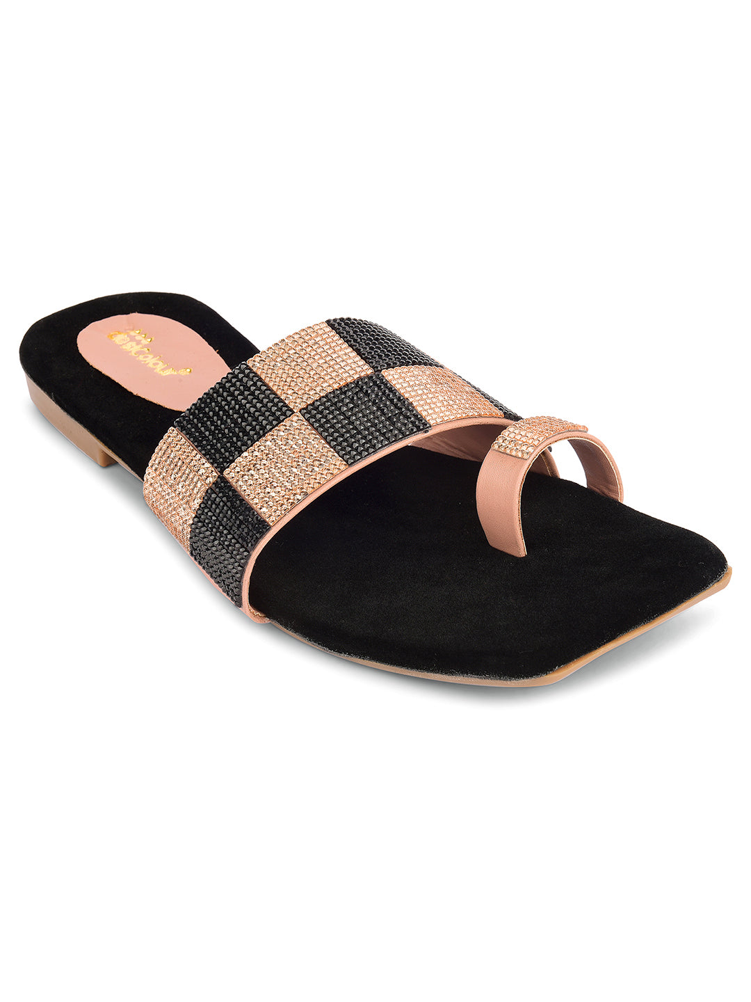 DESI COLOUR Women Rose Gold Ethnic Punjabi Jutti