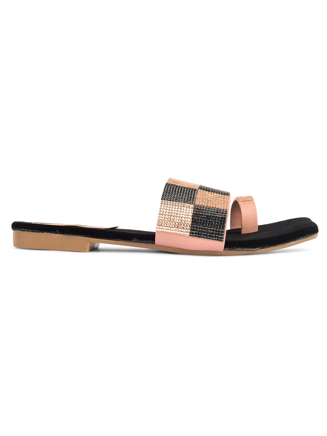 DESI COLOUR Women Rose Gold Ethnic Punjabi Jutti