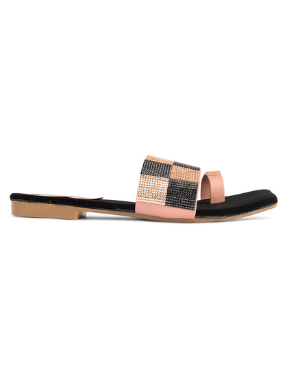 DESI COLOUR Women Rose Gold Ethnic Punjabi Jutti