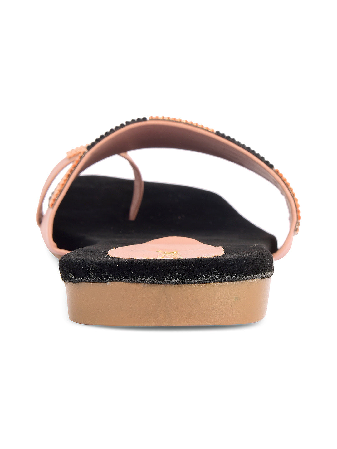 DESI COLOUR Women Rose Gold Ethnic Punjabi Jutti