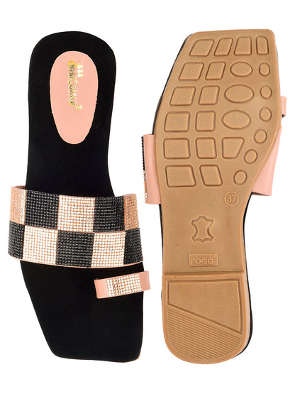 DESI COLOUR Women Rose Gold Ethnic Punjabi Jutti