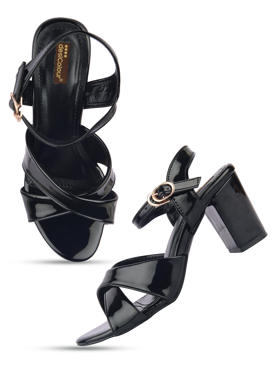 Black Leather Heels | Shop Black Colour Heels Online - Mykono