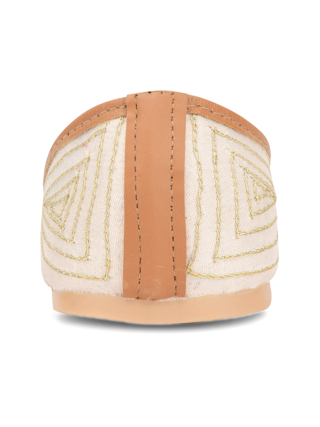 DESI COLOUR Women White Ethnic Punjabi Jutti