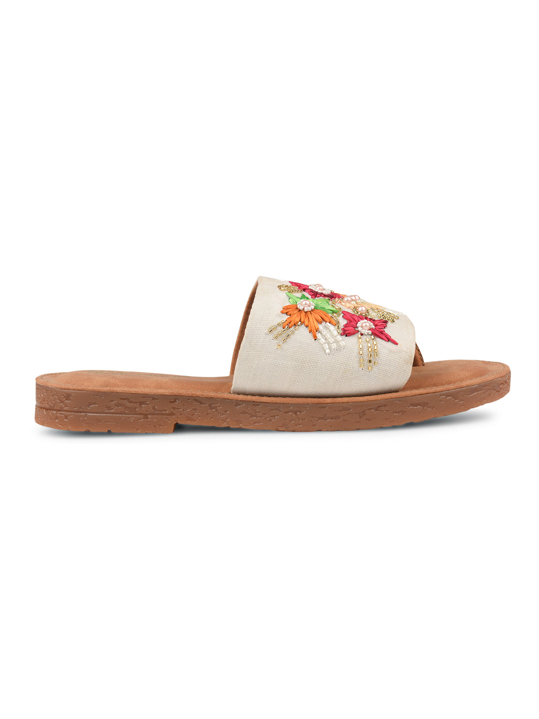 Jute Pastel & Orange Thread Slider