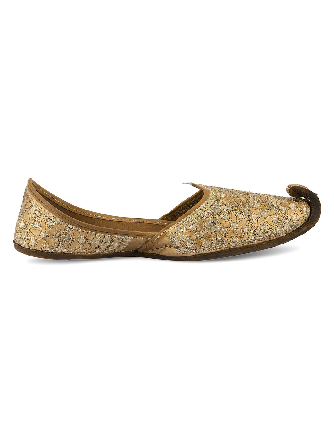 DESI COLOUR Mens Brown Ethnic Footwear/Punjabi Jutti