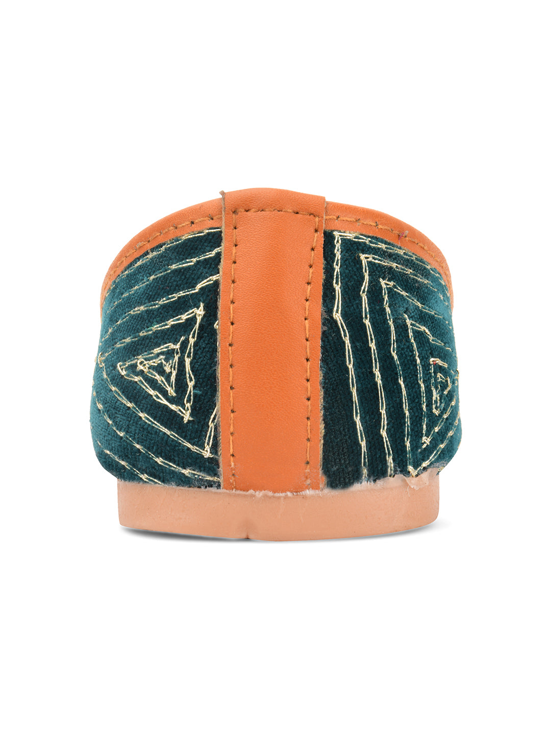 DESI COLOUR Women Green Ethnic Punjabi Jutti