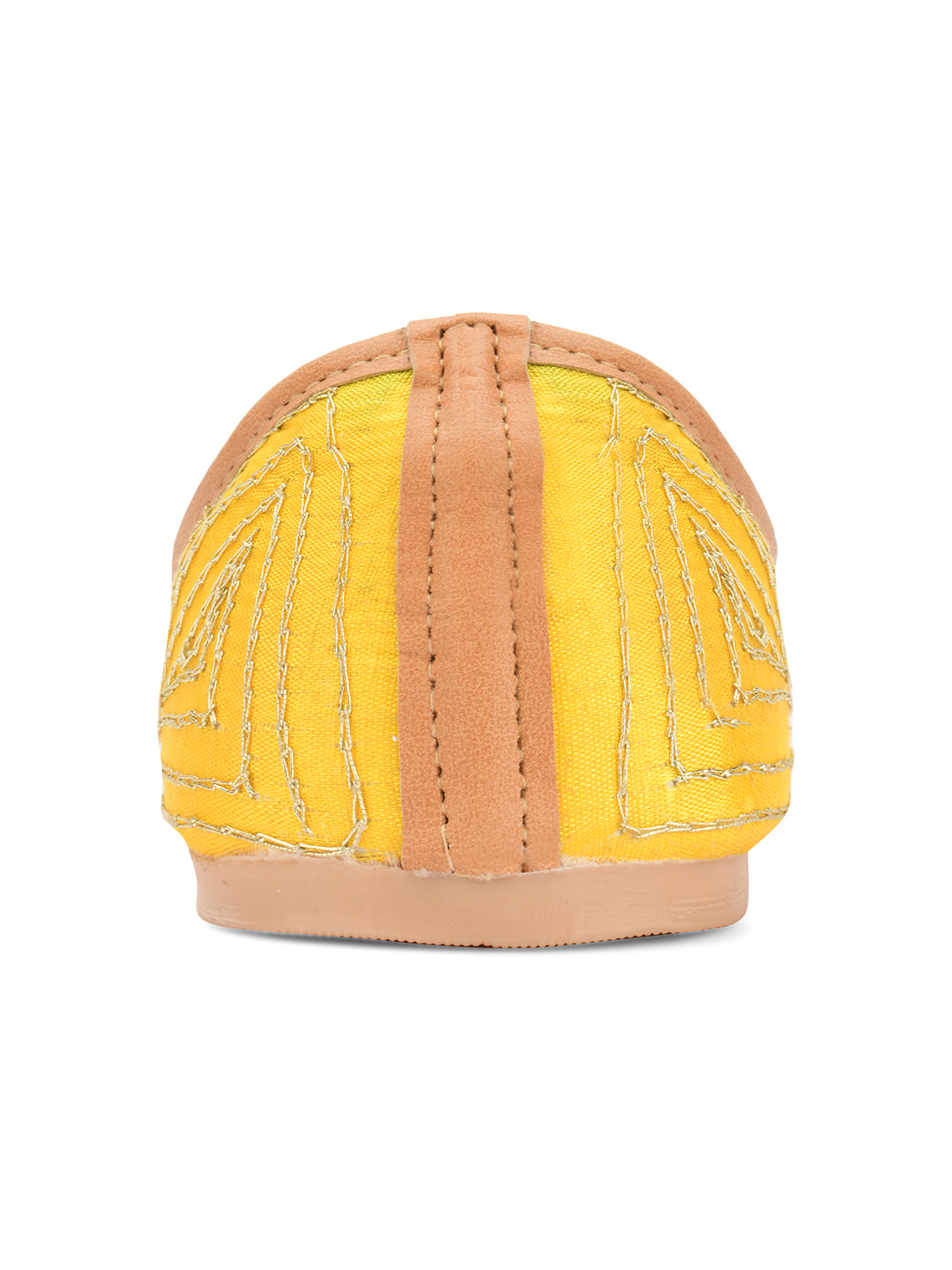 DESI COLOUR Women Yellow Ethnic Punjabi Jutti