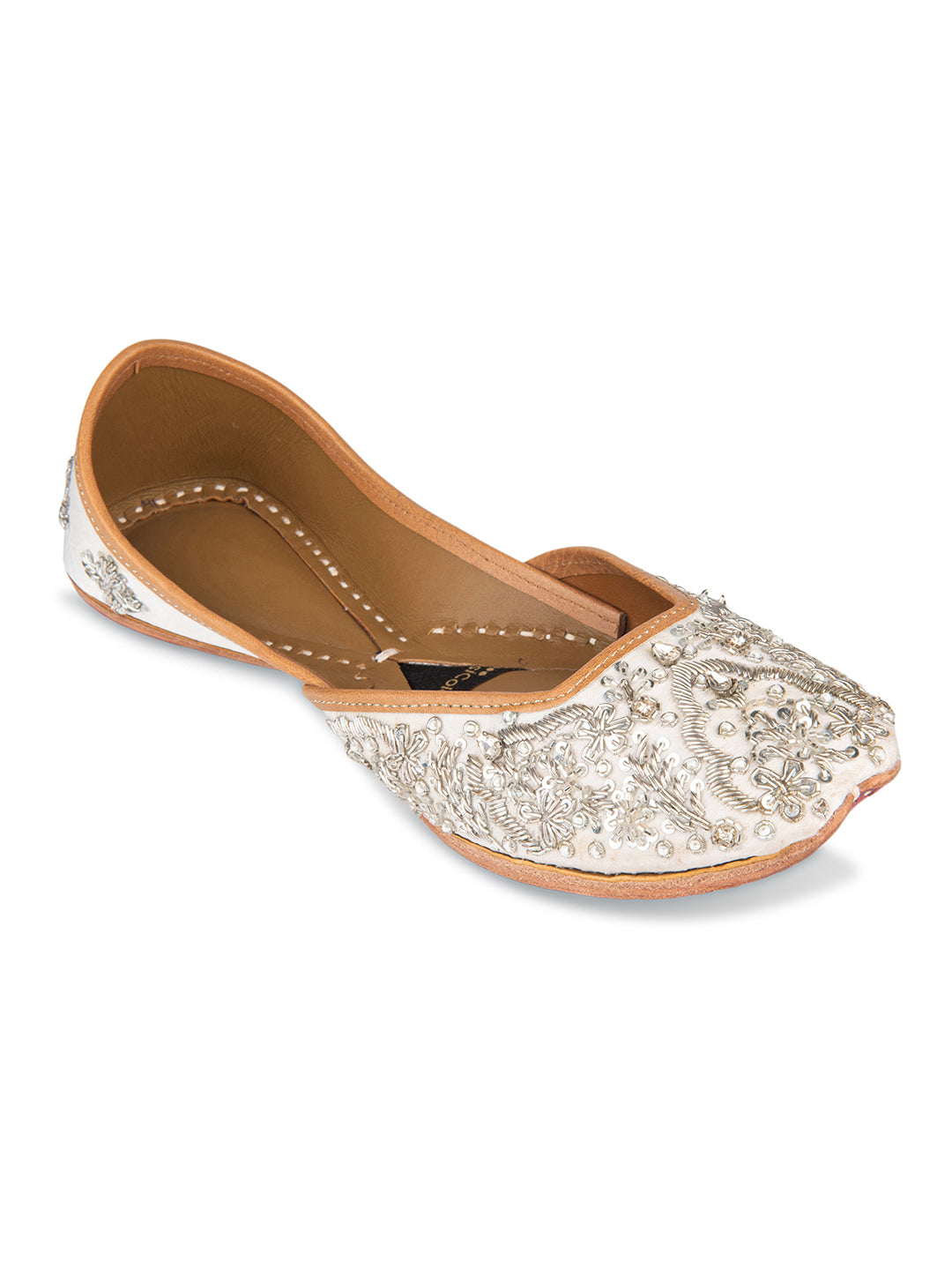 Silver Dabka Mojari