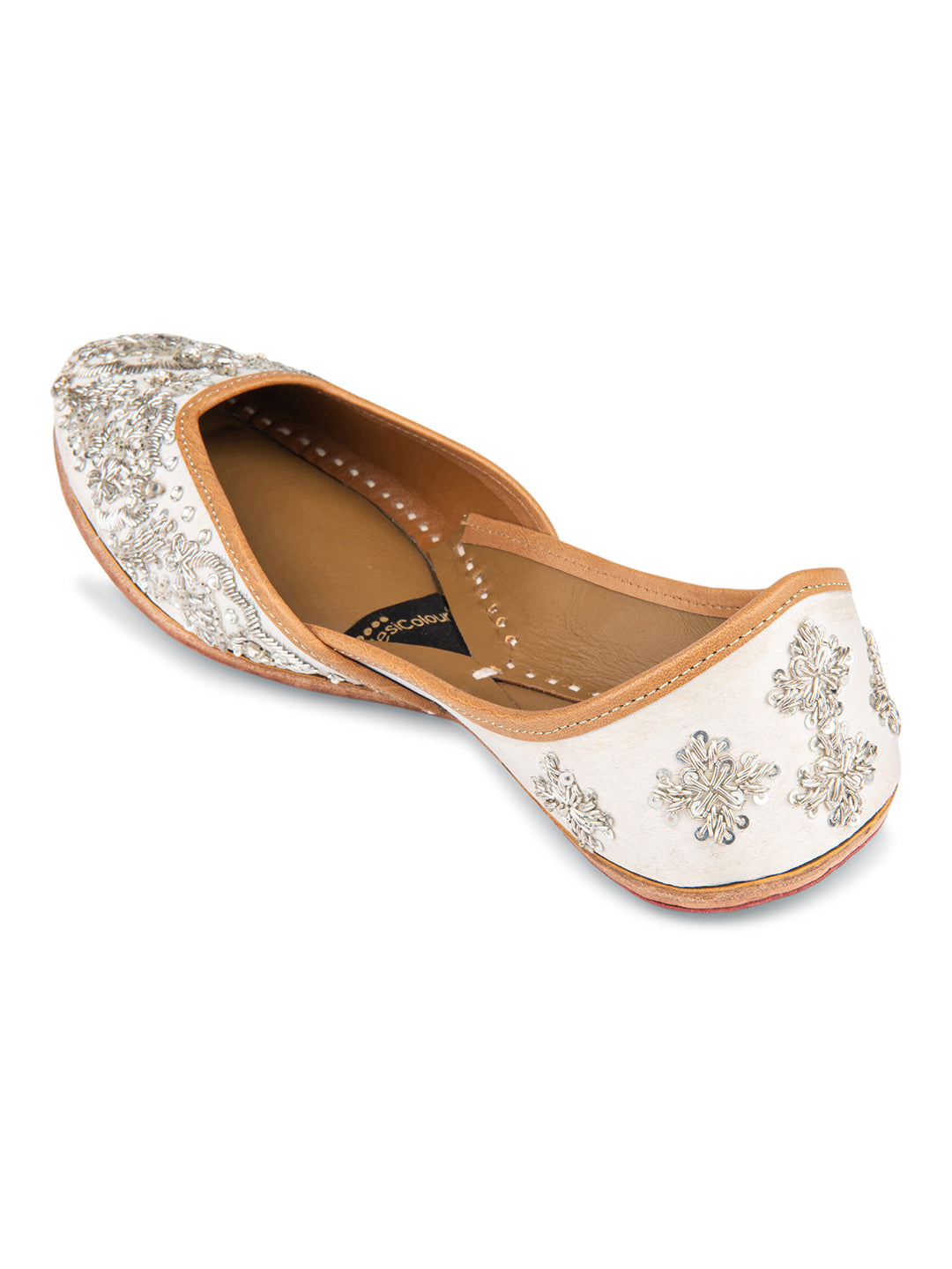 Silver Dabka Mojari
