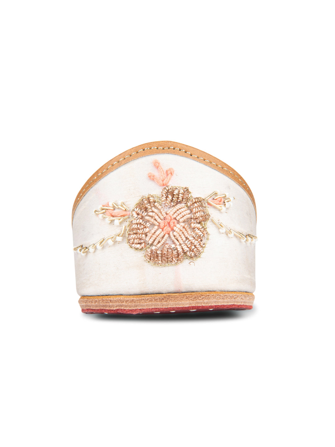 White Flower Dabka Mojari