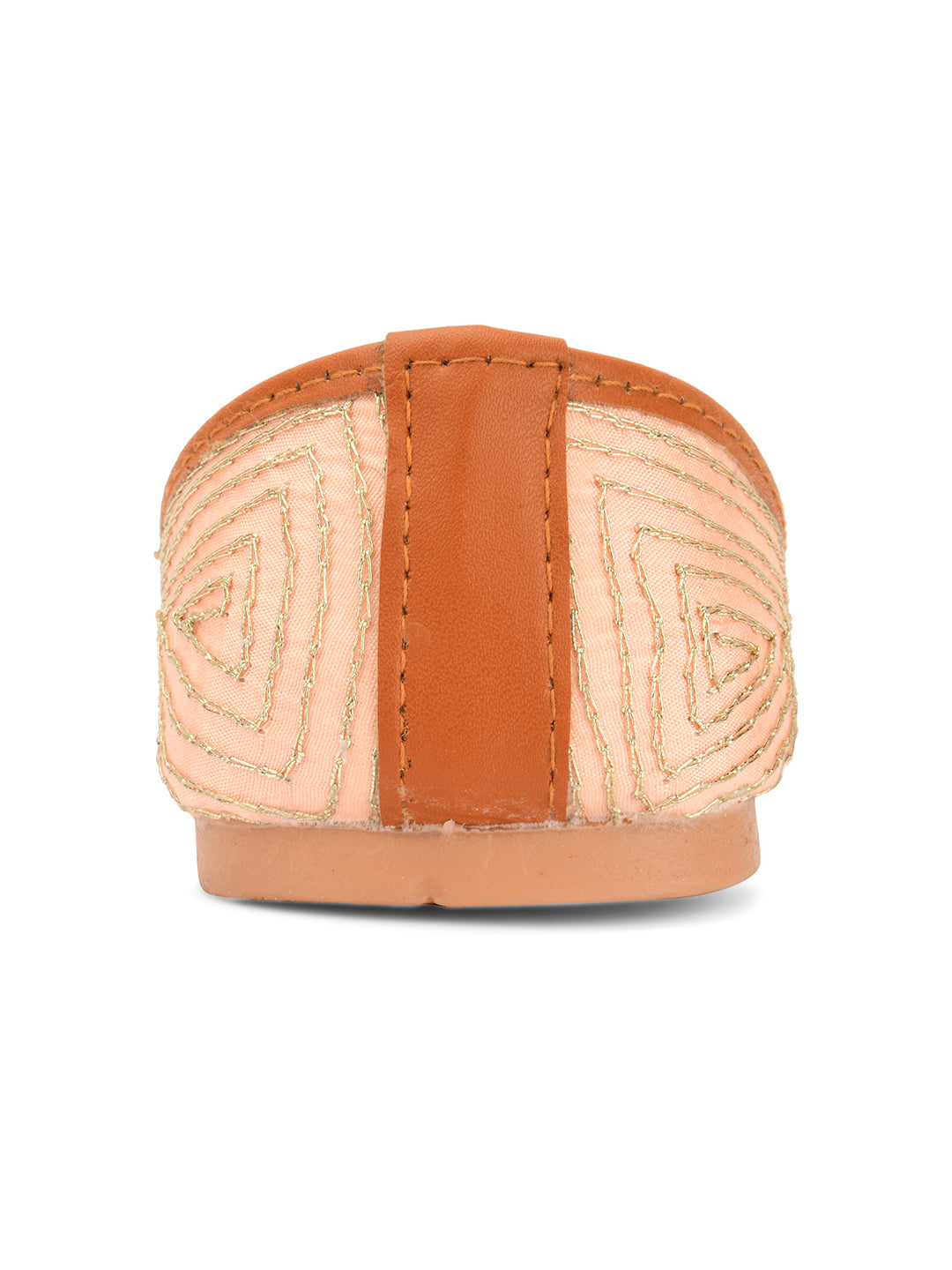 DESI COLOUR Women Peach Ethnic Punjabi Jutti